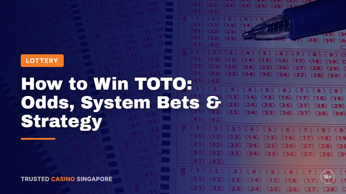 Lottery bet slips with a pen marking numbers, with the title How to Win TOTO